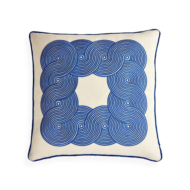 Jonathan Adler Cobalt Pompidou Border Pillow