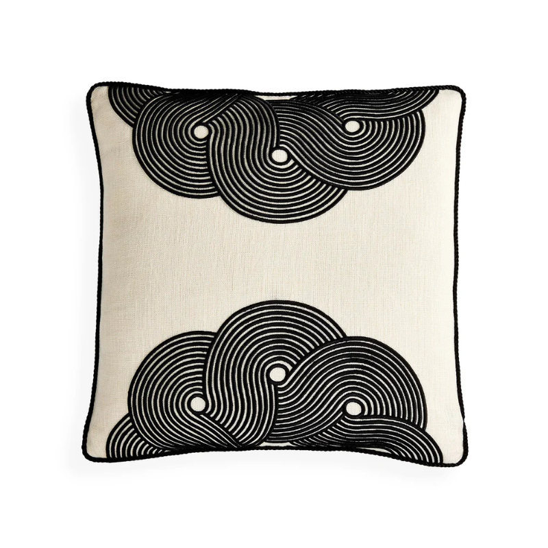 Jonathan Adler Black & White Pompidou Half Circle Pillow