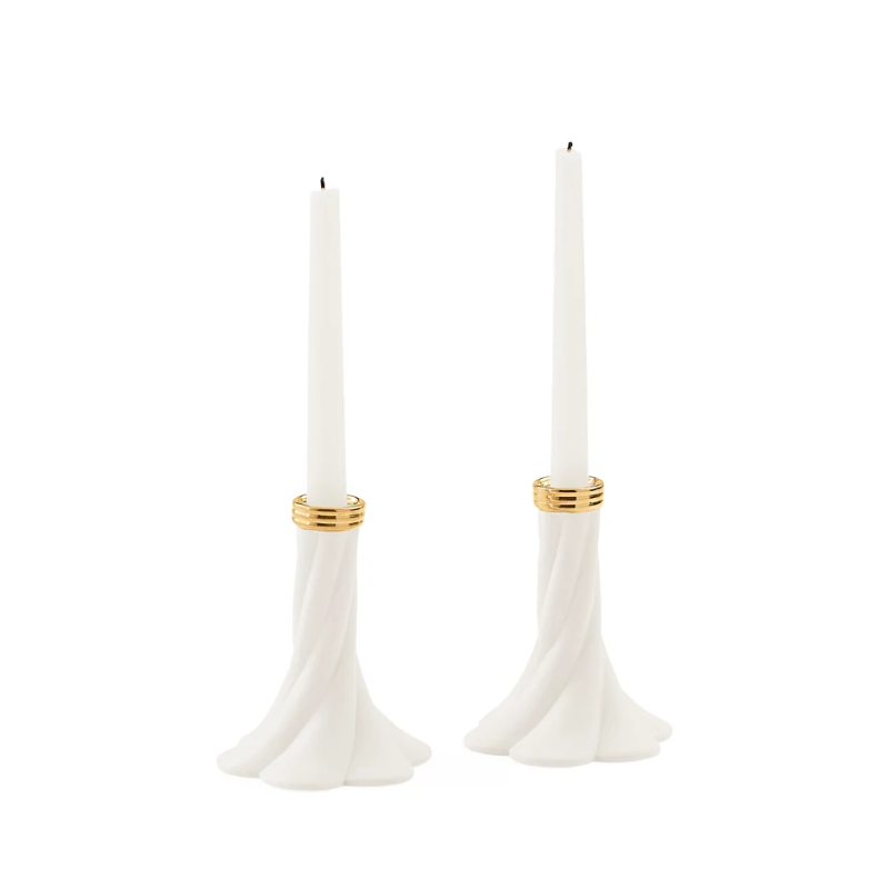 Jonathan Adler Set of 2 Geneva Short Candle Holder