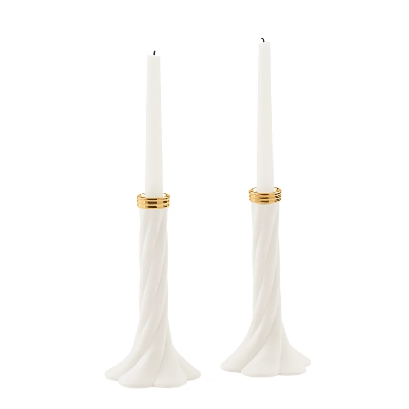 Jonathan Adler Set of 2 Geneva Tall Candle Holder