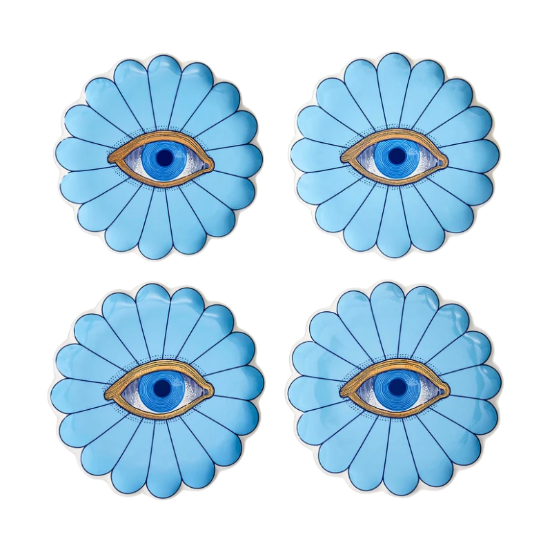 Jonathan Adler Fleur Small Set of 4 Plates