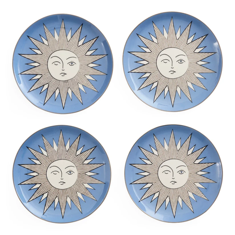 Jonathan Adler Muse Sun Small Set of 4 Plates