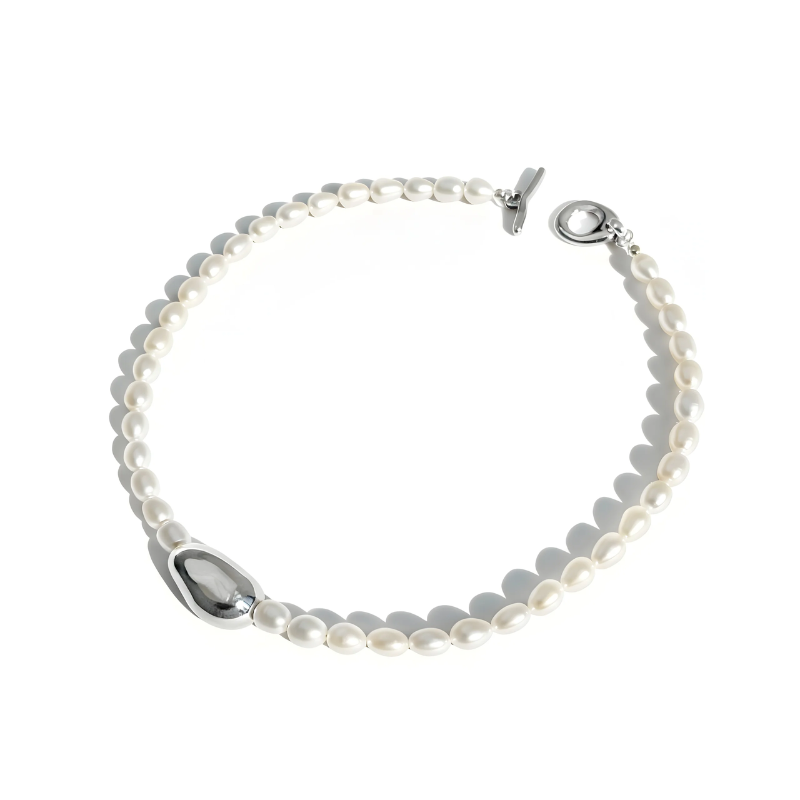 Biko Silver Tasia Pearl Collar