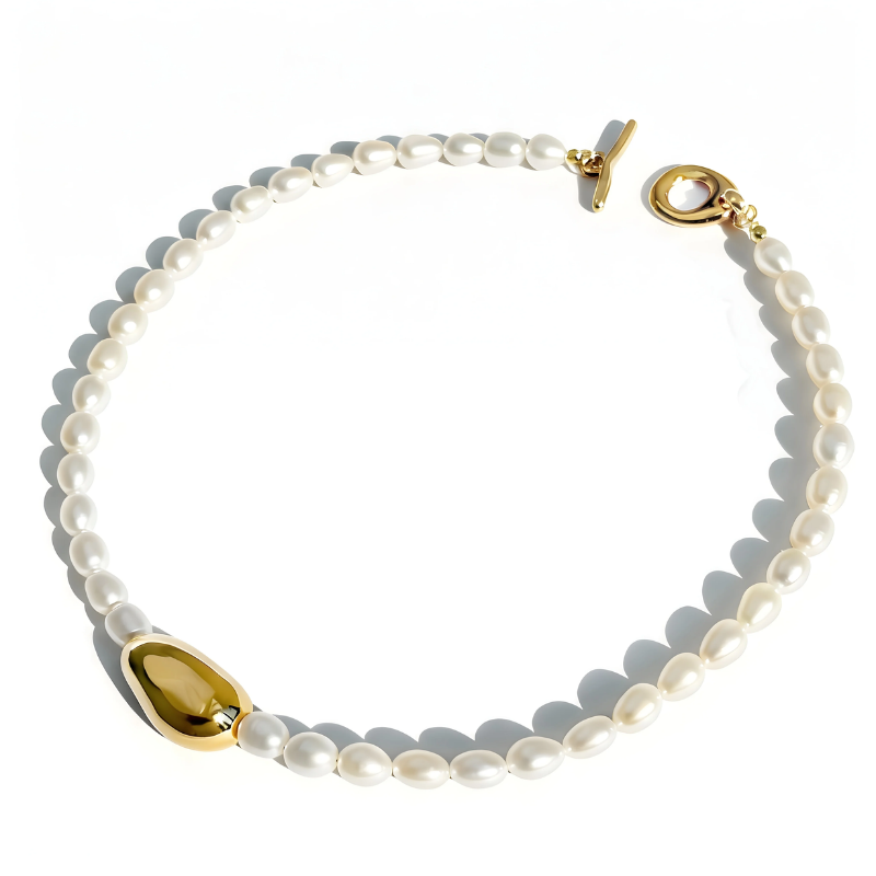 Biko Gold Tasia 18" Pearl Collar