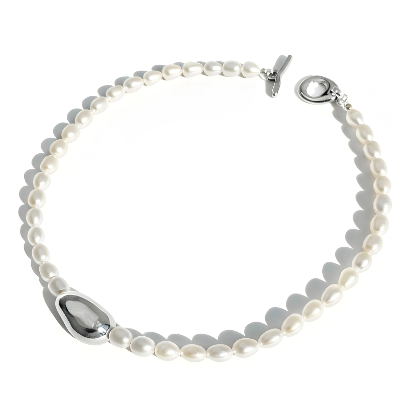 Biko Silver Tasia 18" Pearl Collar