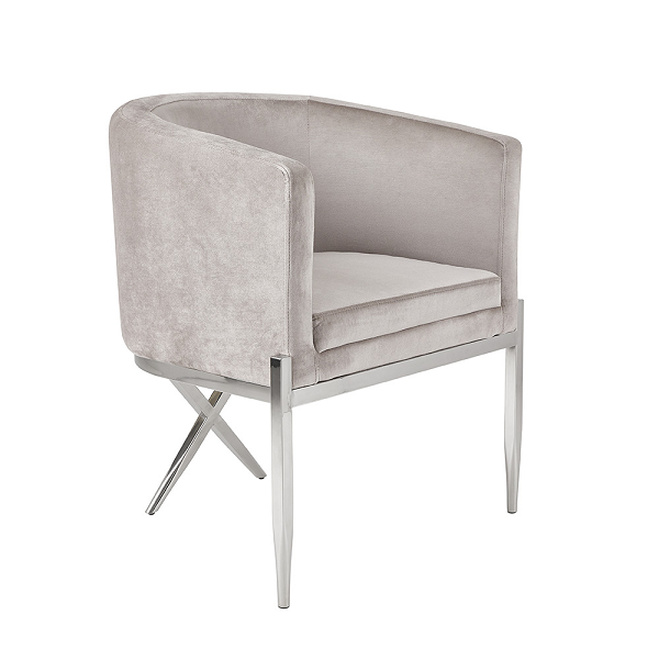 Antonio Grey Velvet Chair