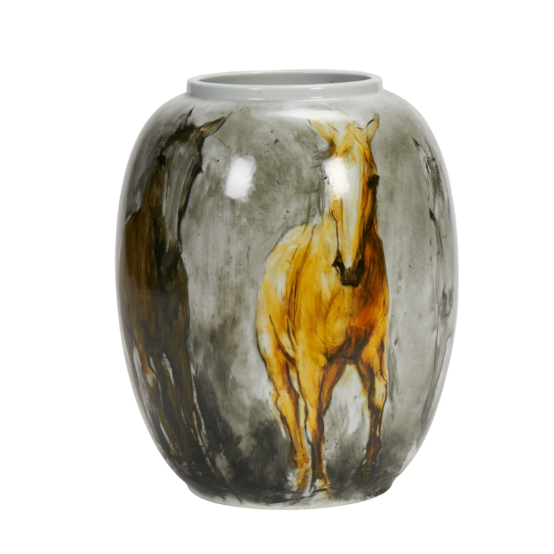 Golden Horses Vase