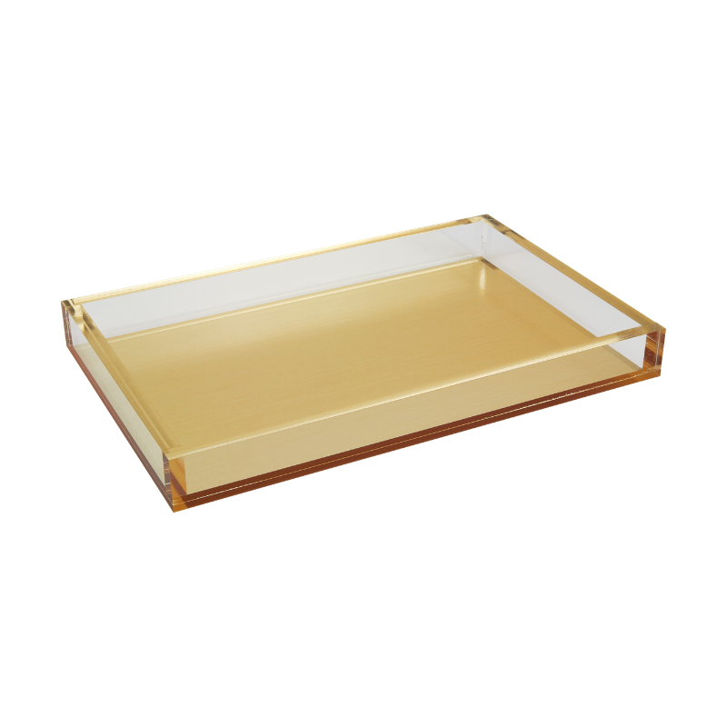 Lucite Gold Tray - Boutique Marie Dumas