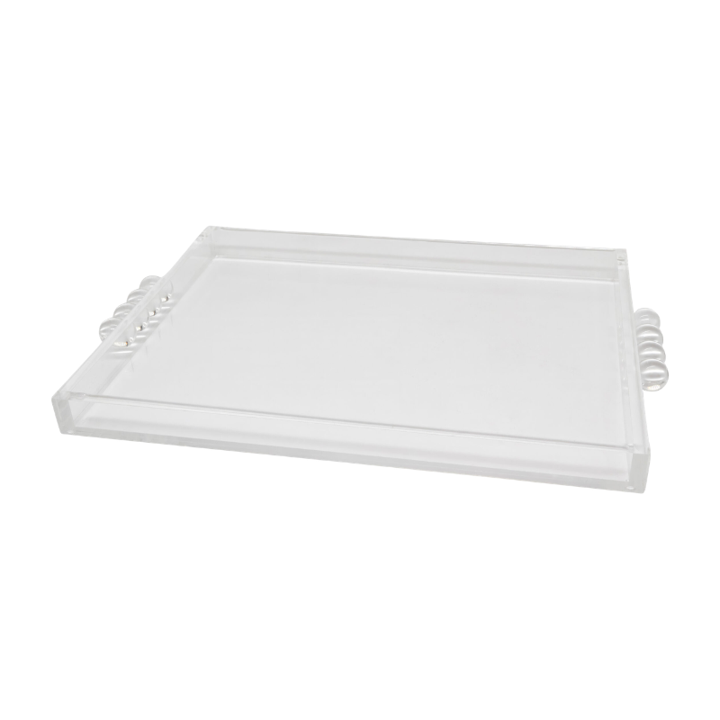 Large Clear Bubble Handle Tray