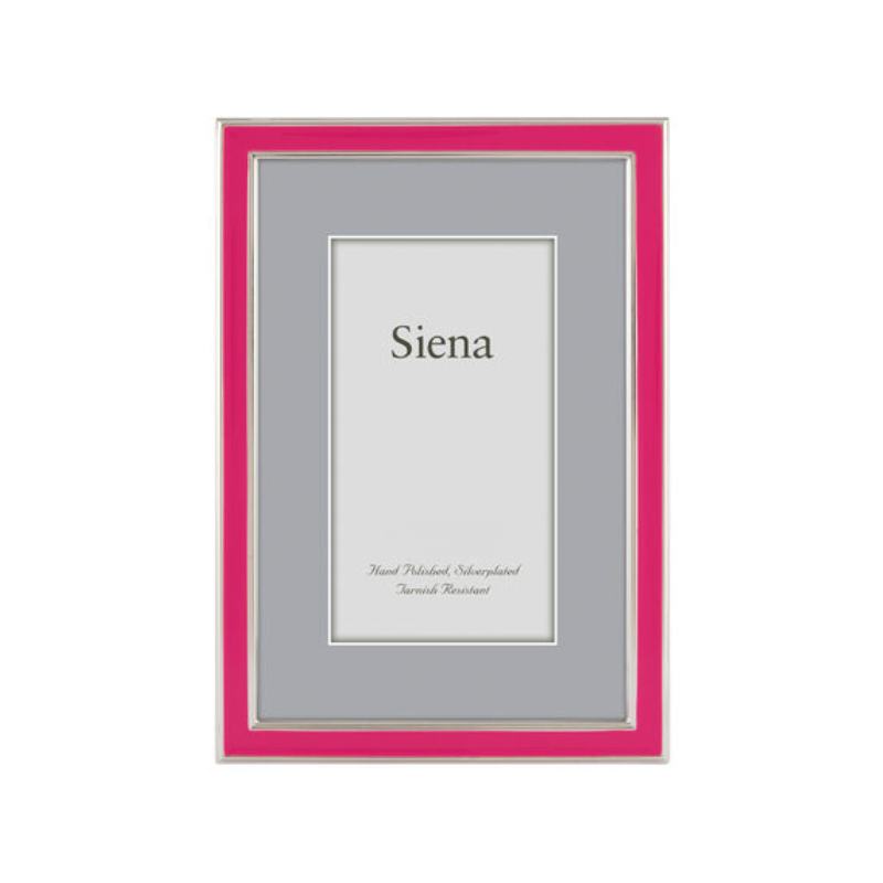 Siena Enamel Hot Pink 5x7 Frame - Boutique Marie Dumas