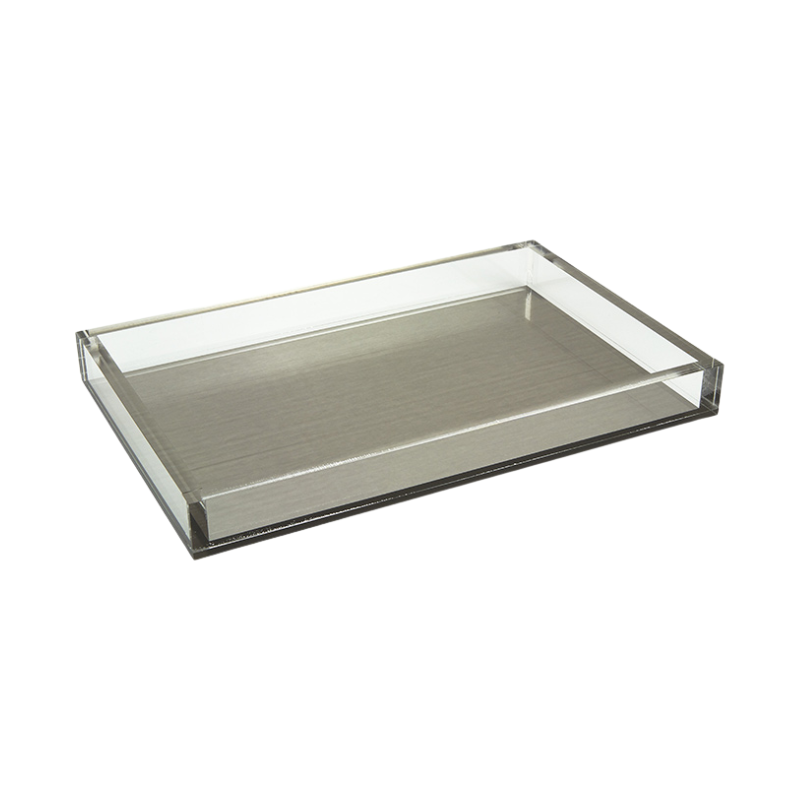 Lucite Silver Tray - Boutique Marie Dumas