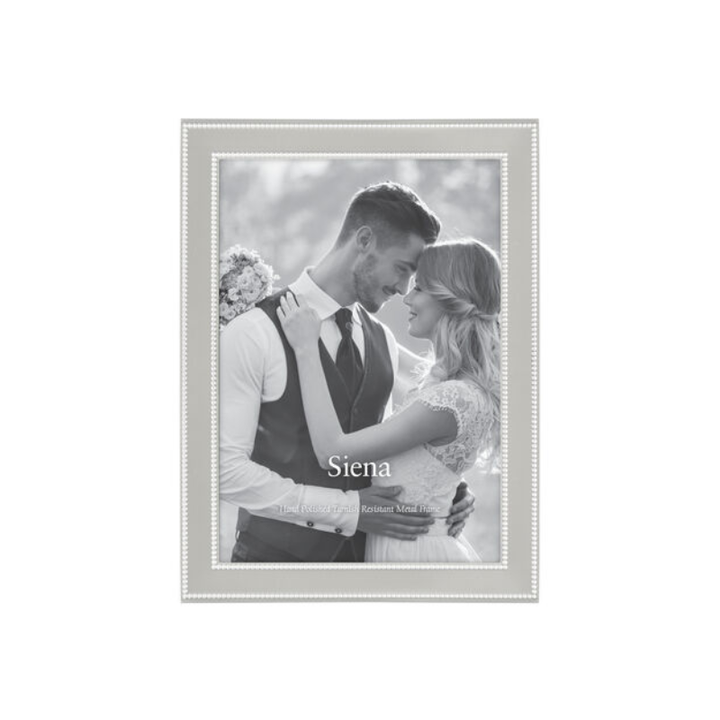Silver Beaded Siena 4x6 Frame