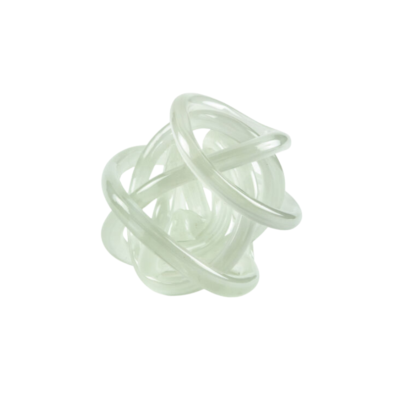 Milky White Glass Knot