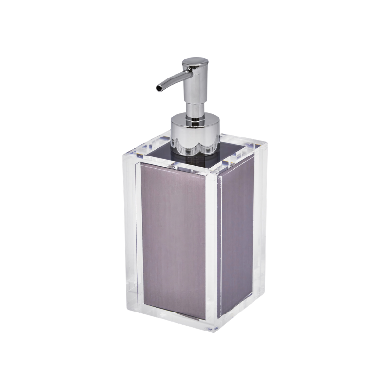 Lucite Silver Soap Dispenser
