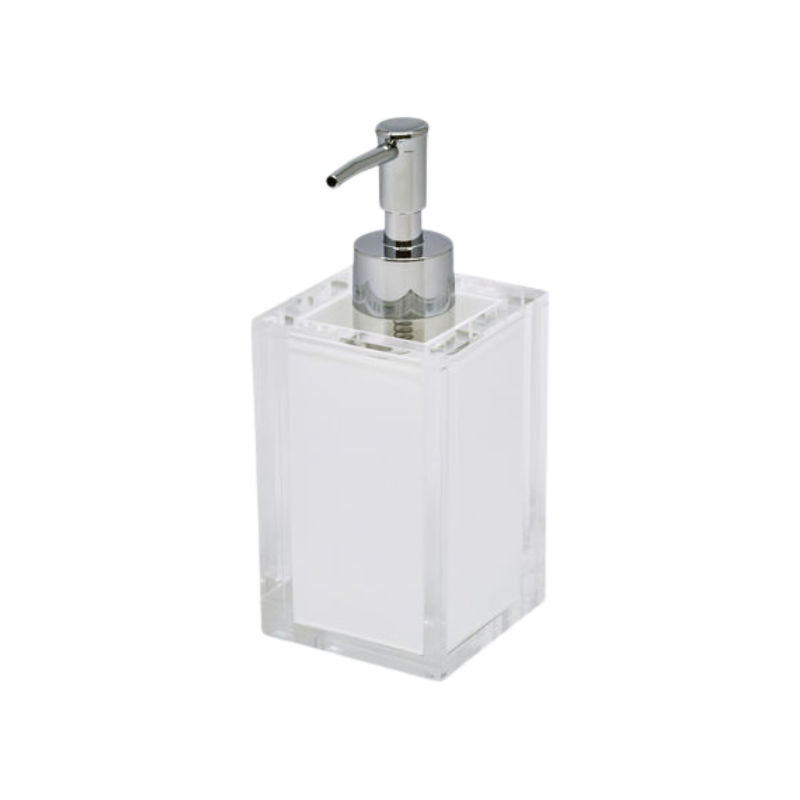 White Lucite Soap Dispenser