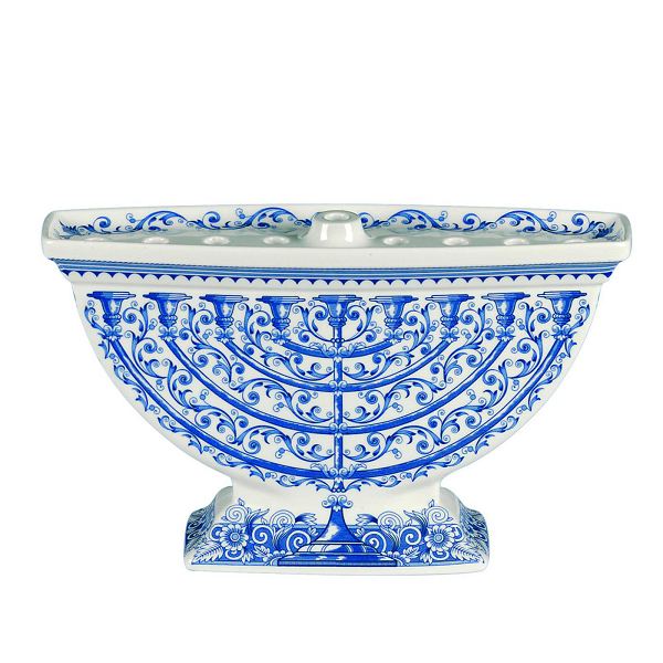 Spode Blue Italian Menorah