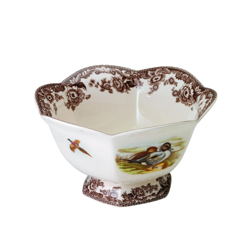 Woodland Hexagonal Footed Bowl