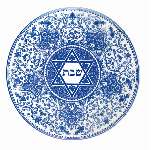 Spode Blue Italian Round Challah Tray
