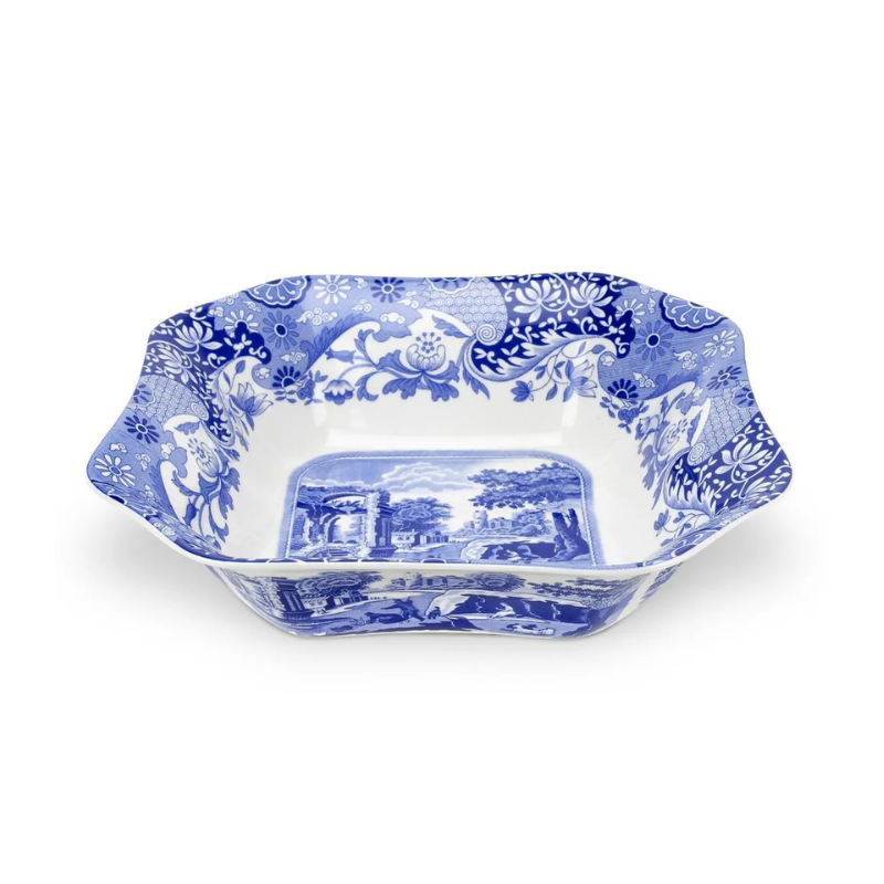 Spode Blue Italian Square Salad Bowl
