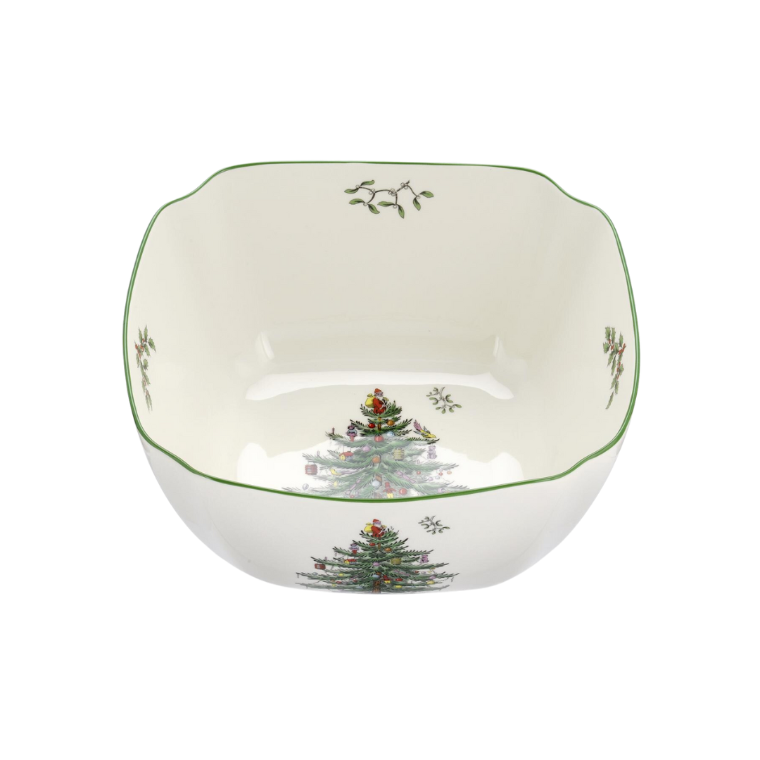 Christmas Tree Large Square Bowl