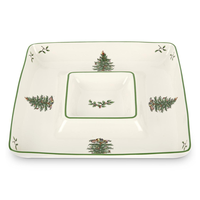 Christmas Tree Square Chip &amp; Dip