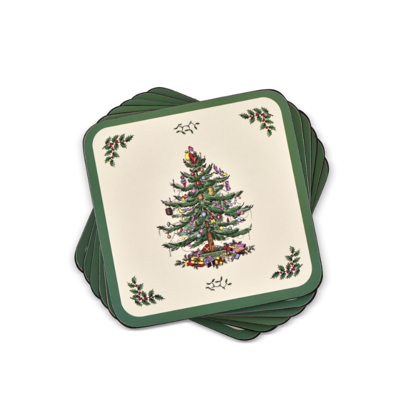 Christmas Tree Coaster Set