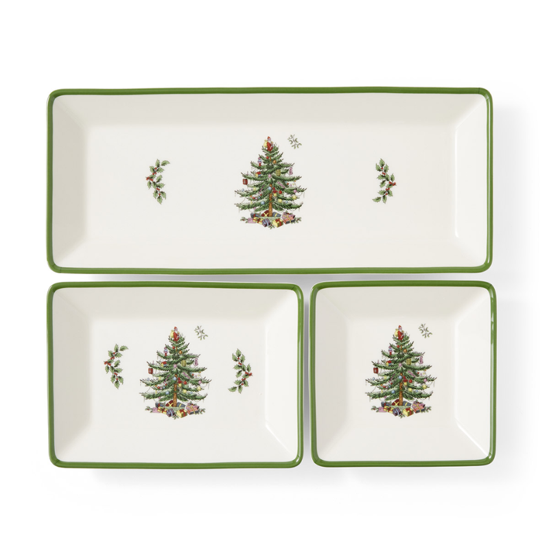 Christmas Tree Nesting Tray Set