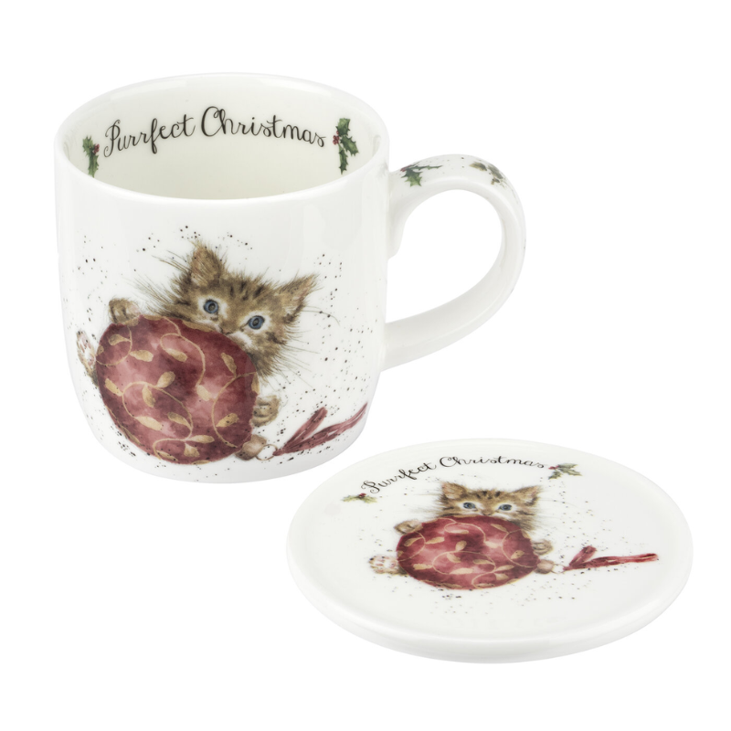 Purrfect Christmas Mug & Coaster