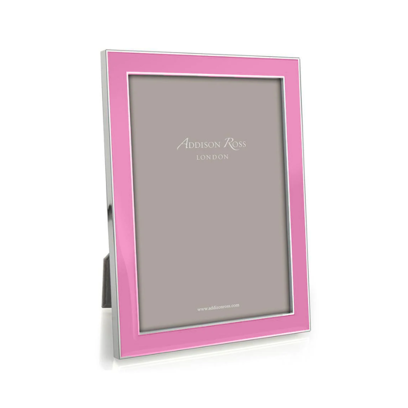 Addison Ross 5x7 Electric Pink Enamel &amp; Silver Frame