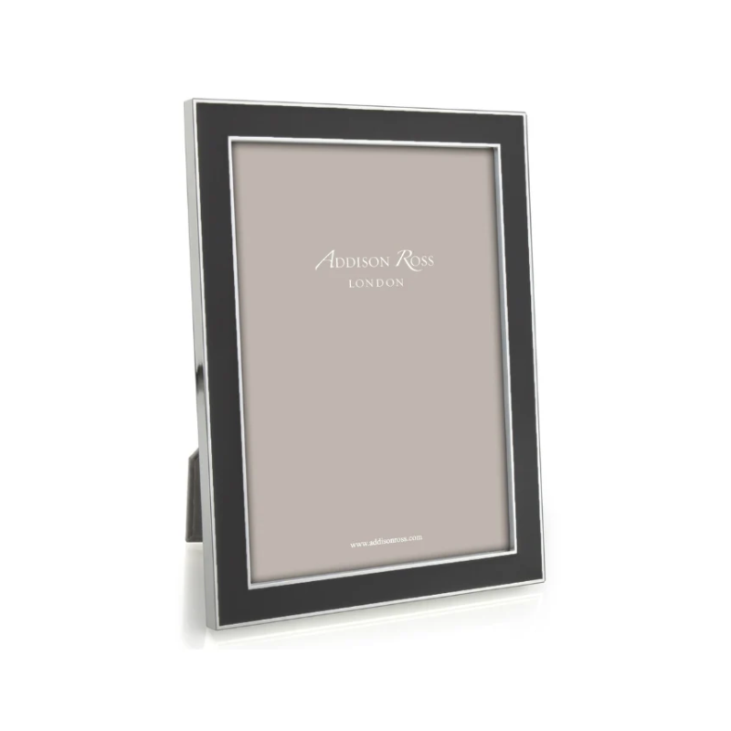 Addison Ross 4x6 Taupe Enamel & Silver Frame