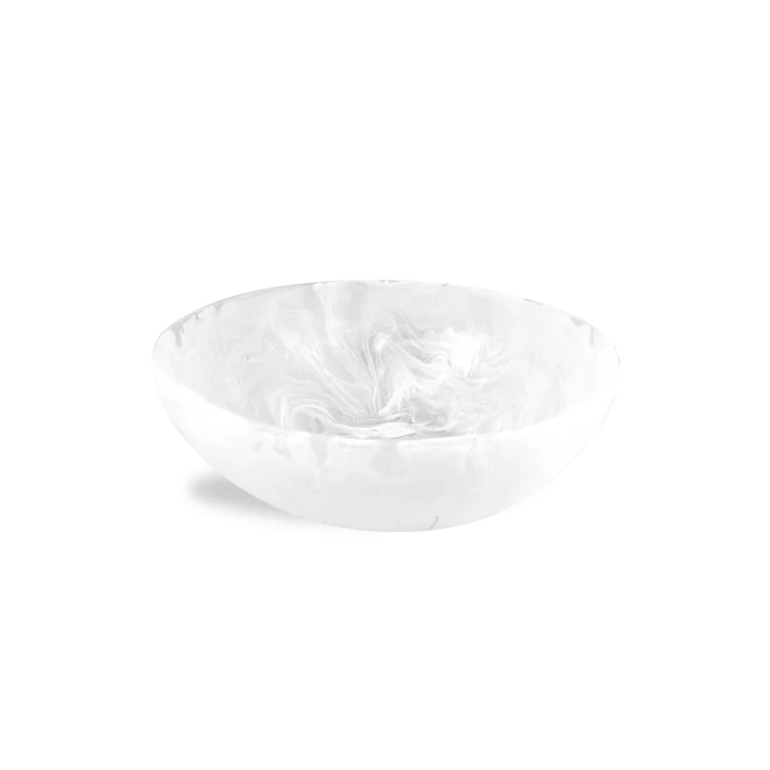 Classic White Swirl Medium Bowl
