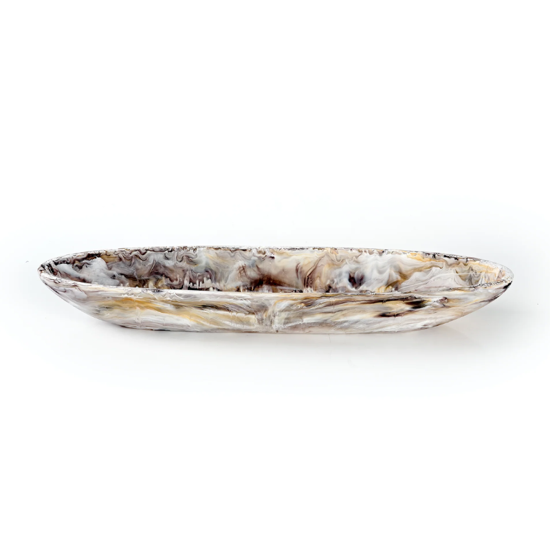 Classic Mocha Swirl Medium Boat Bowl