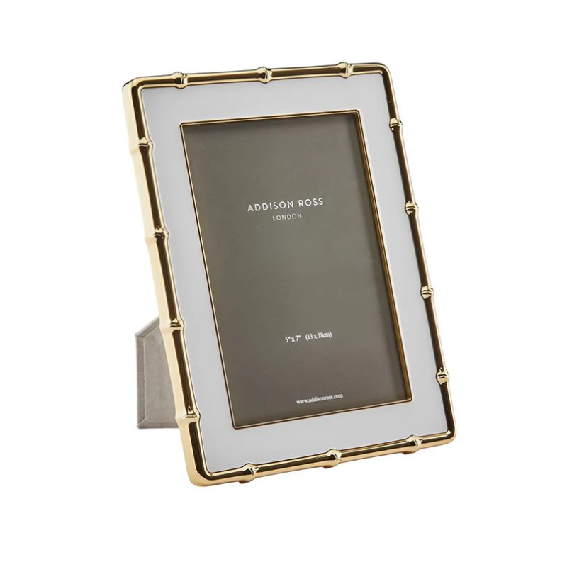 Addison Ross 5x7 White &amp; Gold Bamboo Frame