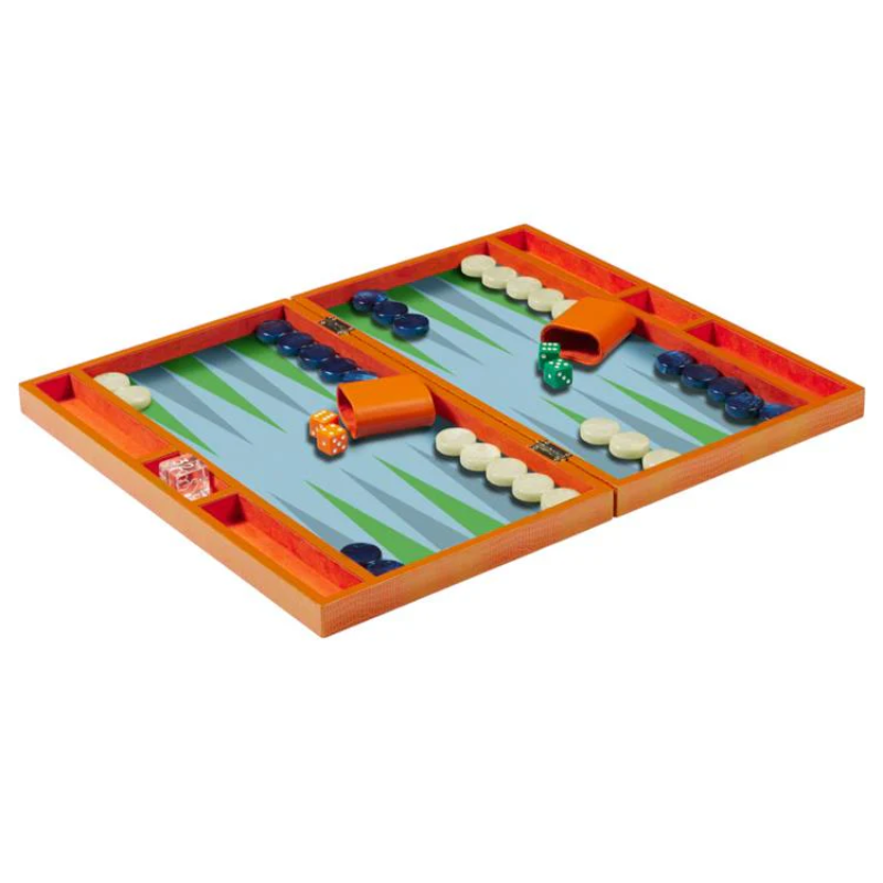 Addison Ross Orange Croc Backammon