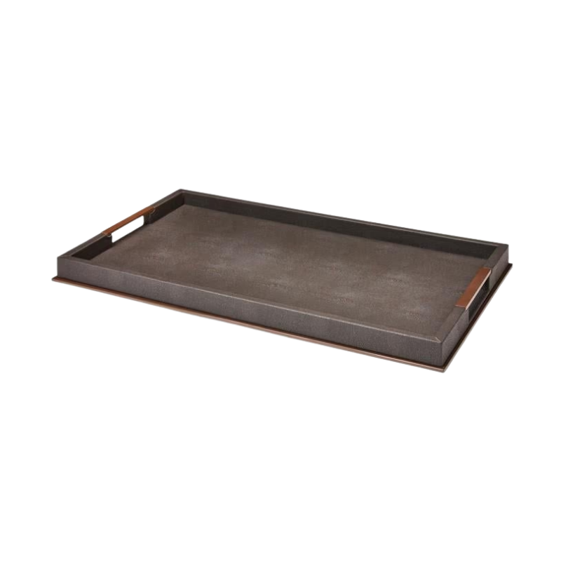 Addison Ross Large Anthracite Shagreen Tray