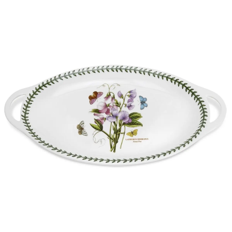 Botanical Garden Oval Handled Platter