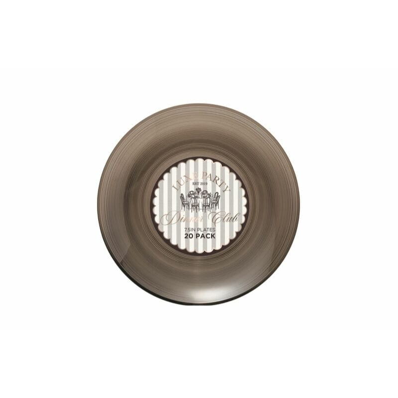 Brown Ripple Plastic Appetizer Plates