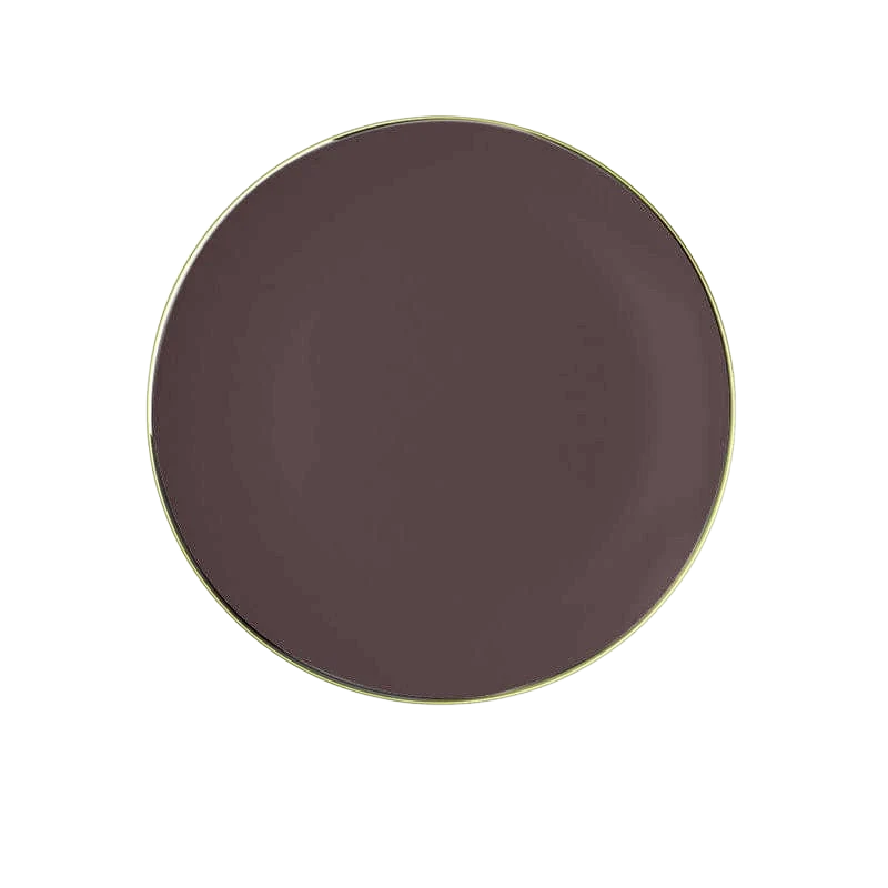 Truffle &amp; Gold Plastic Salad Plates