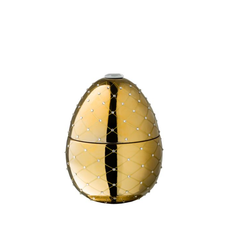 Ladenac Bois de Russie Gold &amp; Crystal  Egg Candle