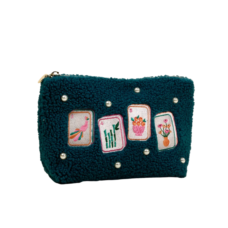 Mahj Time Teddy Pouch
