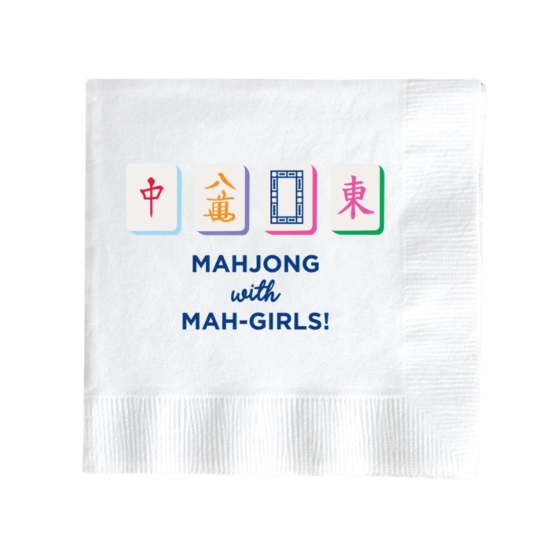 Mahjong With Mah-Girls Cocktail Napkins