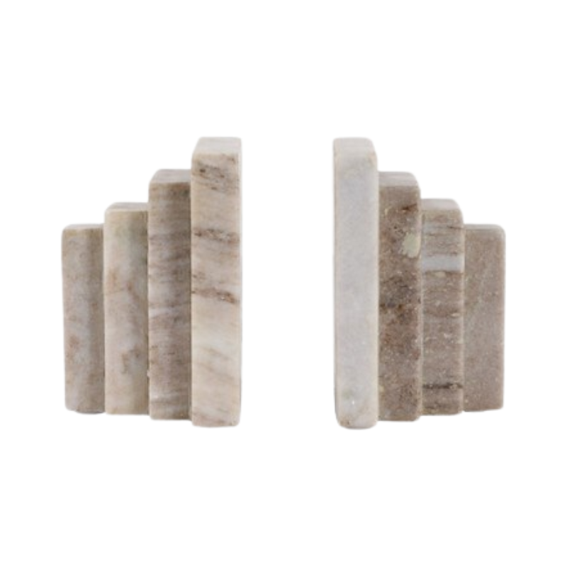 Marble Blocks Bookends