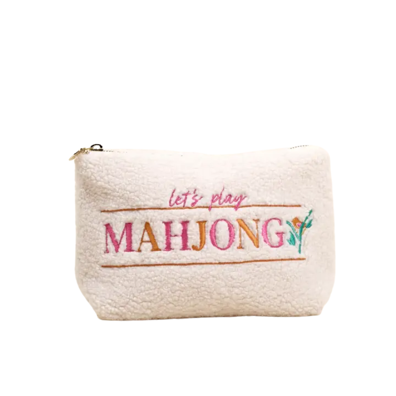 Let's Play Mahjong Teddy Pouch