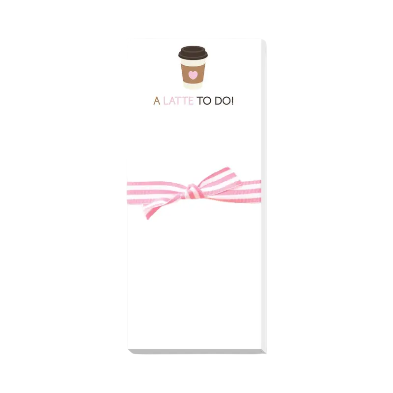 A Latte To Do Skinnie Notepad