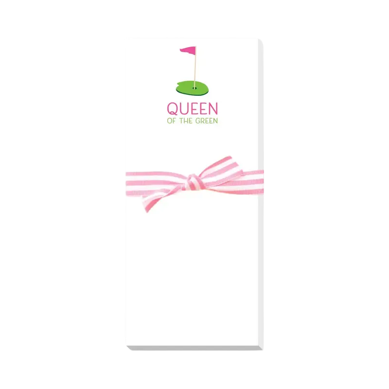 Queen Of The Green Golf Notepad