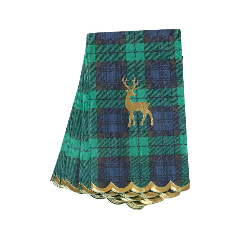 Serviettes d'invités à motif tartan Blackwatch