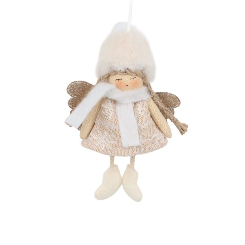 Ornement de poupée ange rose clair