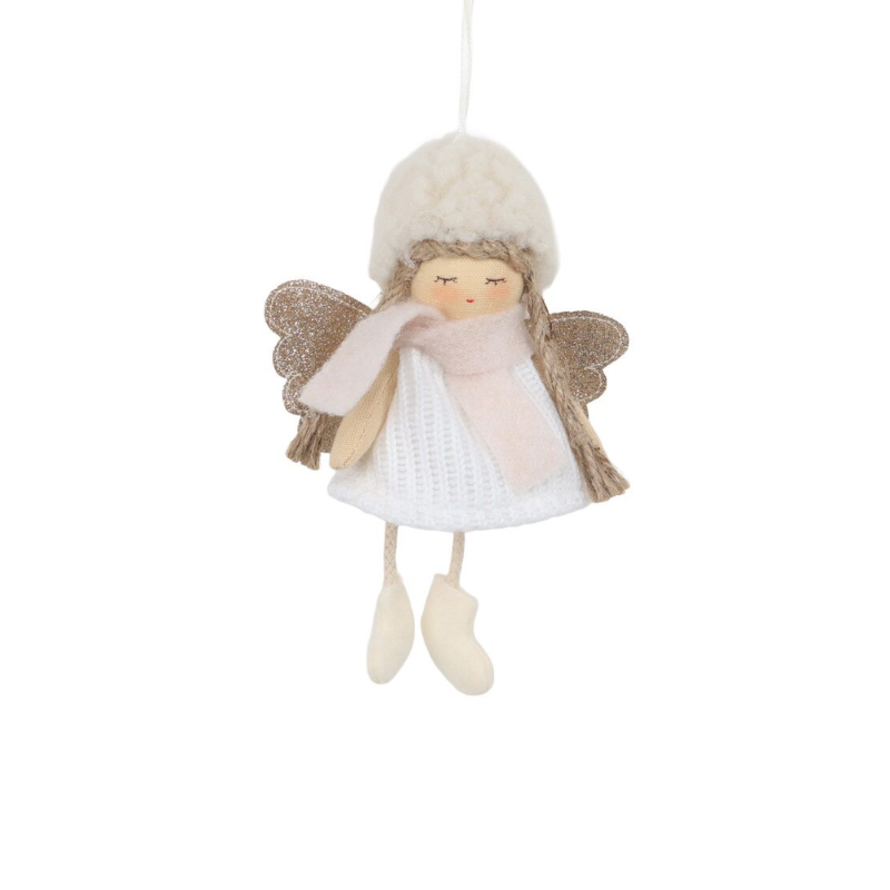 Angel Doll With White Dress Ornament