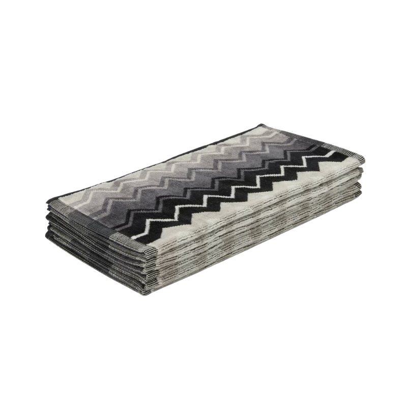 Set of 6 Missoni Home Grey Face Towels