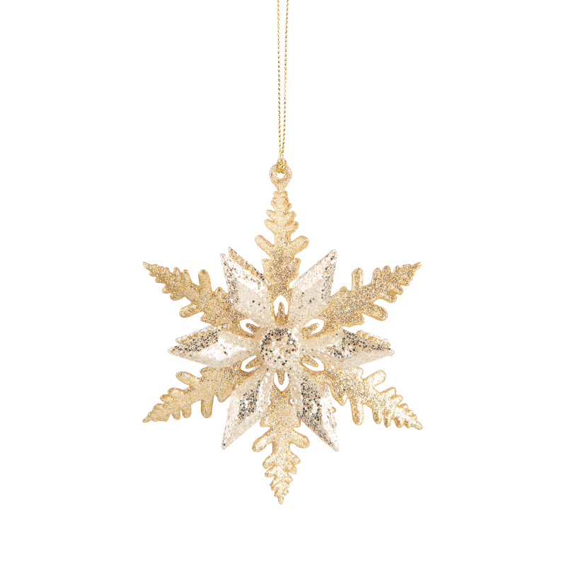 Gold & Silver Starflake Ornament
